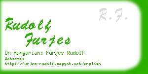 rudolf furjes business card